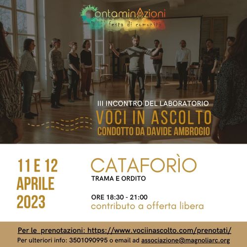 III incontro Voci in Ascolto condotto da Davide Ambrogio 