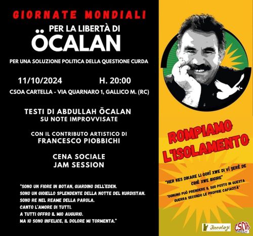 GIORNATE MONDIALI PER LA LIBERTÀ DI ÖCALAN